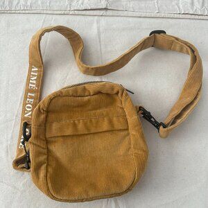 Aime Leon Dore Corduroy Crossbody Shoulder Bag Camel